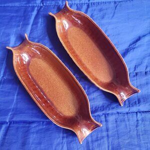 Vintage Wattisfield Ware Corn on the Cob Dishes Made in England Ceramic Servers